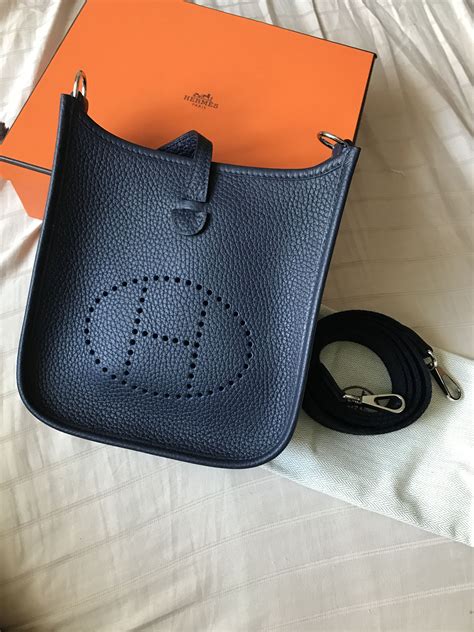 hermes evelyne mini blue